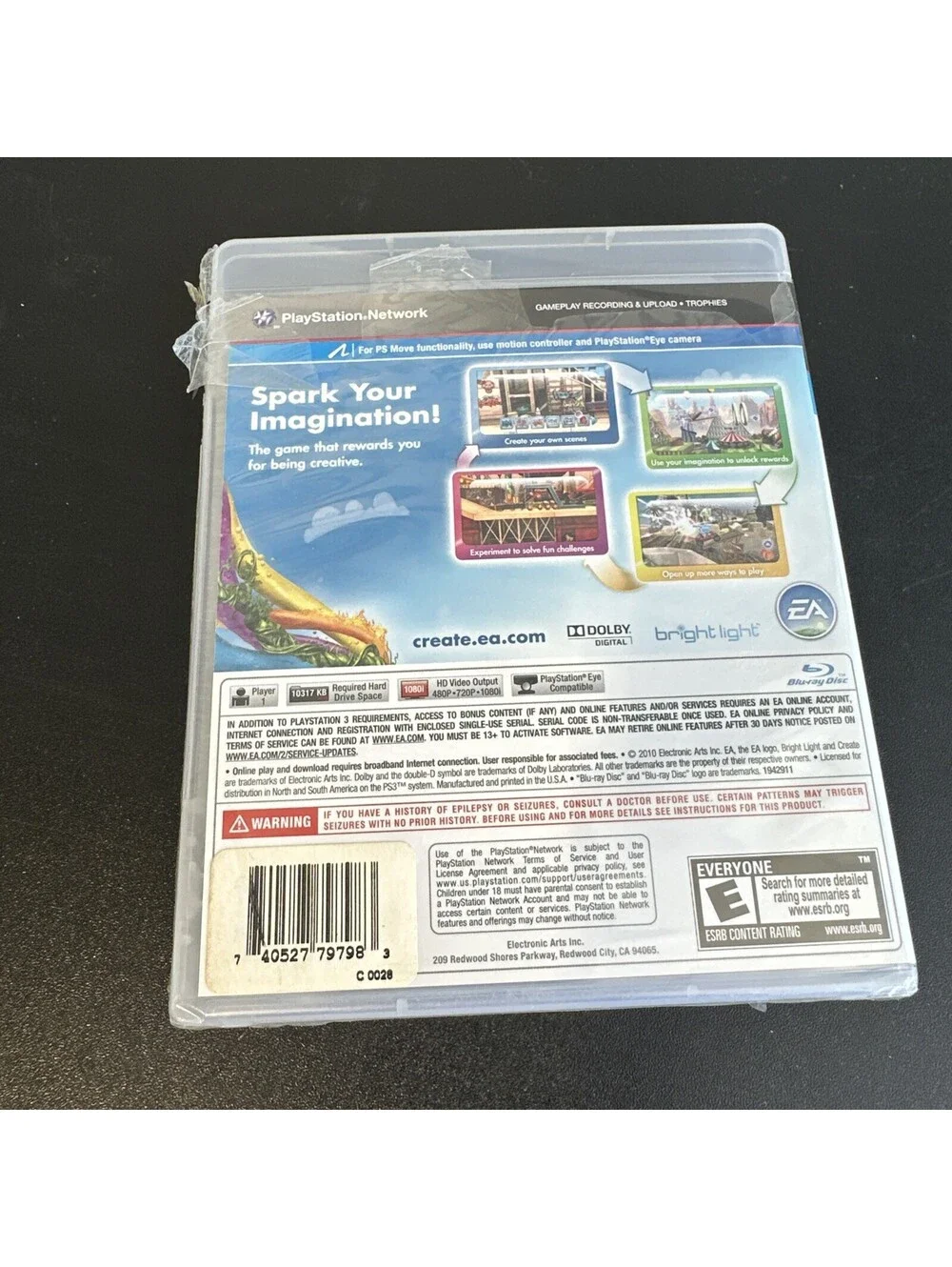 Create Sony PlayStation 3 PS3 Game E Electronic Arts NTSC-U/C Move New